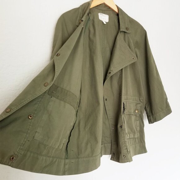 Current Elliott The Infantry Jacket Army Olive Green Utility Double Breasted XS - Picture 14 of 16